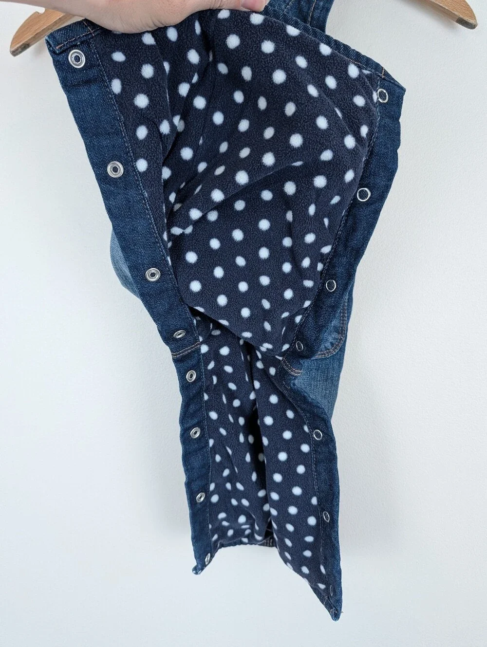 OshKosh B'gosh Fleece Lined Denim Vestback Overalls